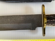 Parker USA Randall Gilbreath Bowie Knife w/Damascus Blade & Stag Handle SN#863 
