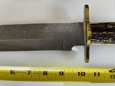 Parker USA Randall Gilbreath Bowie Knife w/Damascus Blade & Stag Handle SN#863 