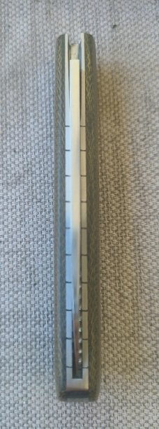 T A Davison Straight Spear Shadow...3 11/16" closed..OD canvas. .Cpm154..jeweled liners..#2385