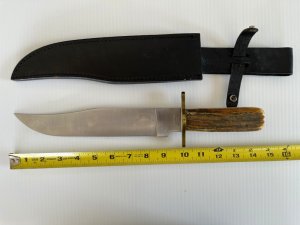 Parker-Edwards Randall Gilbreath Bowie Knife w/440C Stainless Blade & Stag Handle SN#862