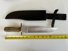 Parker-Edwards Randall Gilbreath Bowie Knife w/440C Stainless Blade & Stag Handle SN#862