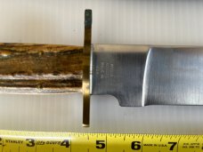 Parker-Edwards Randall Gilbreath Bowie Knife w/440C Stainless Blade & Stag Handle SN#862