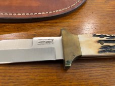 Parker-Edwards Randall Gilbreath Drop Point Fighting Bowie Knife w/440C Stainless Blade & Stag Handl