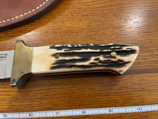 Parker-Edwards Randall Gilbreath Drop Point Fighting Bowie Knife w/440C Stainless Blade & Stag Handl
