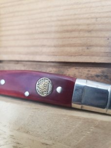 1980s United Boker Tobacco Jack - 4 Blade Congress Knife - Smooth Red Bone - UC121RS