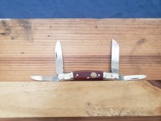 1980's United Boker Tobacco Jack - 4 Blade Congress Knife - Smooth Red Bone - UC121RS