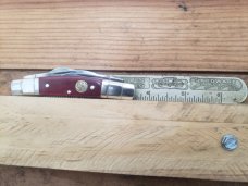 1980's United Boker Tobacco Jack - 4 Blade Congress Knife - Smooth Red Bone - UC121RS