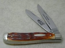 Parker Frost Surgical Steel Japan Bone American Indians Geronimo Slimline Trapper Knife 1 of 1200