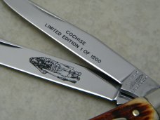 Parker Frost Surgical Steel Japan Bone American Indians Cochise Slimline Trapper Knife 1 of 1200