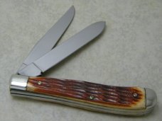 Parker Frost Japan Bone American Indians Chief Joseph Slimline Trapper Knife 1 of 1200