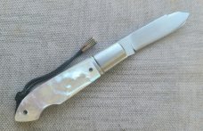 Vincenzo Balistreri Bullet Head EO..Mother of Pearl..AEB-L..liners..lanyard pin and bead..coa.slip