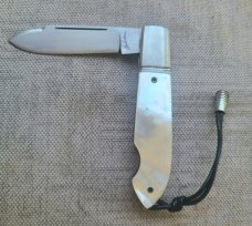 Vincenzo Balistreri Bullet Head EO..Mother of Pearl..AEB-L..liners..lanyard pin and bead..coa.slip