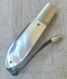 Vincenzo Balistreri Bullet Head EO..Mother of Pearl..AEB-L..liners..lanyard pin and bead..coa.slip