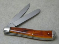 Parker Frost Japan Butter & Molasses American Indians Cochise Slimline Trapper Knife 1 of 1200