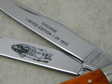 Parker Frost Japan Butter & Molasses American Indians Cochise Slimline Trapper Knife 1 of 1200