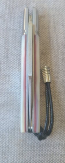 Vincenzo Balistreri Clip Large Barlow.Mother of Pearl..AEB-L..liners..lanyard pin and bead..coa.slip