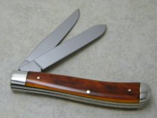 Parker Frost Japan Butter & Molasses American Indians Chief Sitting Bull Slimline Trapper Knife