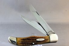CASE TESTED 5265 Folding Hunter Perfect Stag Handles Saber Ground Used But Nice Free Shipping