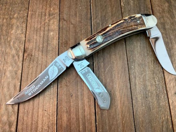 Hen and Rooster Tobacco Sowbelly Cuttin Horse Stag 1990 1 of 600