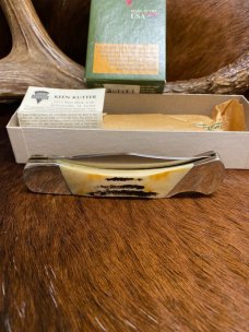 *NEW* Keen Kutter KK597 Lockback Folding Hunter Knife, USA, Stagbone, 440 Carbon Steel, Made in 2006
