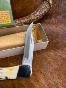 *NEW* Keen Kutter KK597 Lockback Folding Hunter Knife, USA, Stagbone, 440 Carbon Steel, Made in 2006