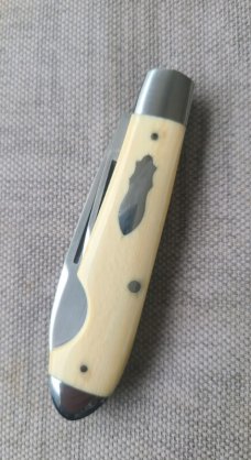 DrT Bullet Head EO Knife in Elephant Ivory..3.75..Cpm154...coa and pouch...older build..older price 