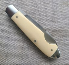 DrT Bullet Head EO Knife in Elephant Ivory..3.75..Cpm154...coa and pouch...older build..older price 