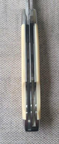 DrT Bullet Head EO Knife in Elephant Ivory..3.75..Cpm154...coa and pouch...older build..older price 