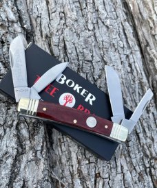 TREE BRAND BOKER ** SMOOTH BROWN BONE 1095 CARBON 4 BLADE CONGRESS