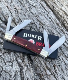 TREE BRAND BOKER ** SMOOTH BROWN BONE 1095 CARBON 4 BLADE CONGRESS