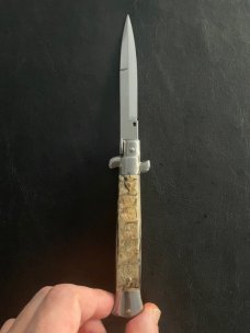 Frank B Rams Horn 9 Inch Swivel Bolster Switchblade