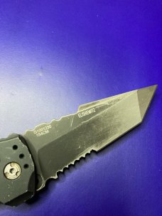 Hogue Knives EX-A01 Automatic Knife Tanto Point Black Aluminum