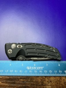 Hogue Knives EX-A01 Automatic Knife Tanto Point Black Aluminum