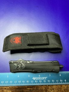 CobraTec Medium  CTK-1 Black OTF with Sheath