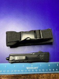 CobraTec Medium  CTK-1 Black OTF with Sheath