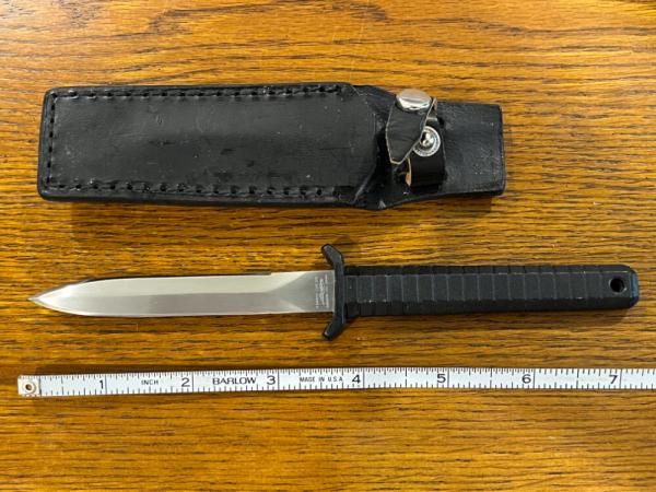 Parker Cut. Co. 7 1/4" Spear Point Boot Knife w/Metal Handle Japan 