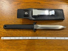 Parker Cut. Co. 7 1/4" Spear Point Boot Knife w/Metal Handle Japan 
