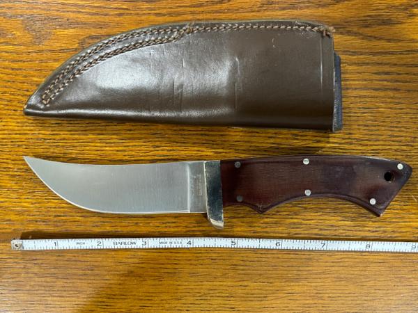 Parker Cut. Co. 7 1/4" Spear Point Hunting Knife w/Micarta Scales Japan