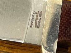 Parker Cut. Co. 7 1/4" Spear Point Hunting Knife w/Micarta Scales Japan