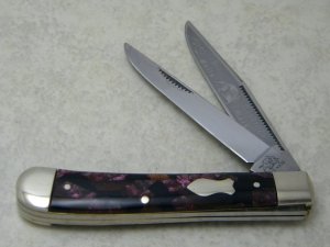 Bulldog Brand Solingen Germany Prototype Crest Shield Trapper Knife c1995