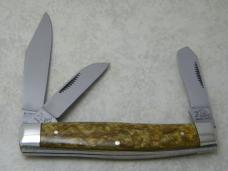 Bulldog Brand Solingen, Germany Gold Swirl Stockman Knife c.1994