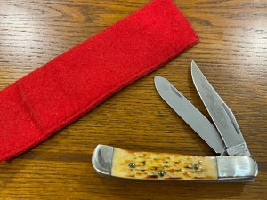 Parker-Edwards 1423-2 Trapper Folding Knife w/Jigged Stag Scales