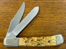 Parker-Edwards 1423-2 Trapper Folding Knife w/Jigged Stag Scales
