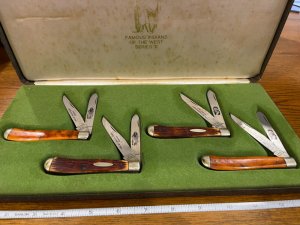 Parker-Frost "Famous Indians of the West Series II" Limited Edition Matched 4-Knife Set Japan SN#009