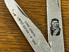 Parker-Frost "Famous Indians of the West Series II" Limited Edition Matched 4-Knife Set Japan SN#009