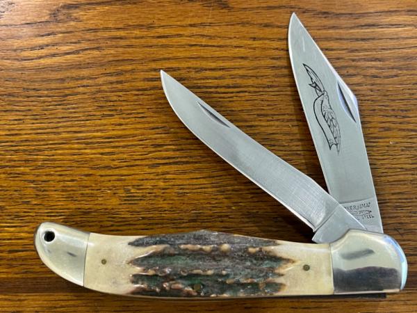 Parker-IMAI K78 2-Blade Copperhead Folding Knife w/Gnarly Stag Scales Japan