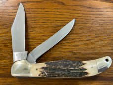 Parker-IMAI K78 2-Blade Copperhead Folding Knife w/Gnarly Stag Scales Japan