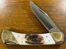 Parker-IMAI K-139 Lockback Folding Knife w/Fat Second Cut Stag Scales Japan