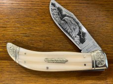 Schrade Collector Series SCLE Limited Edition Eagle Clasp Folding Knife w/Smooth Bone Scales