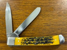 Standing Stone Cutlery SS0116SB Army Trapper Folding Knife w/Jigged Orange Bone Scales